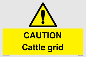 CAUTION Cattle grid